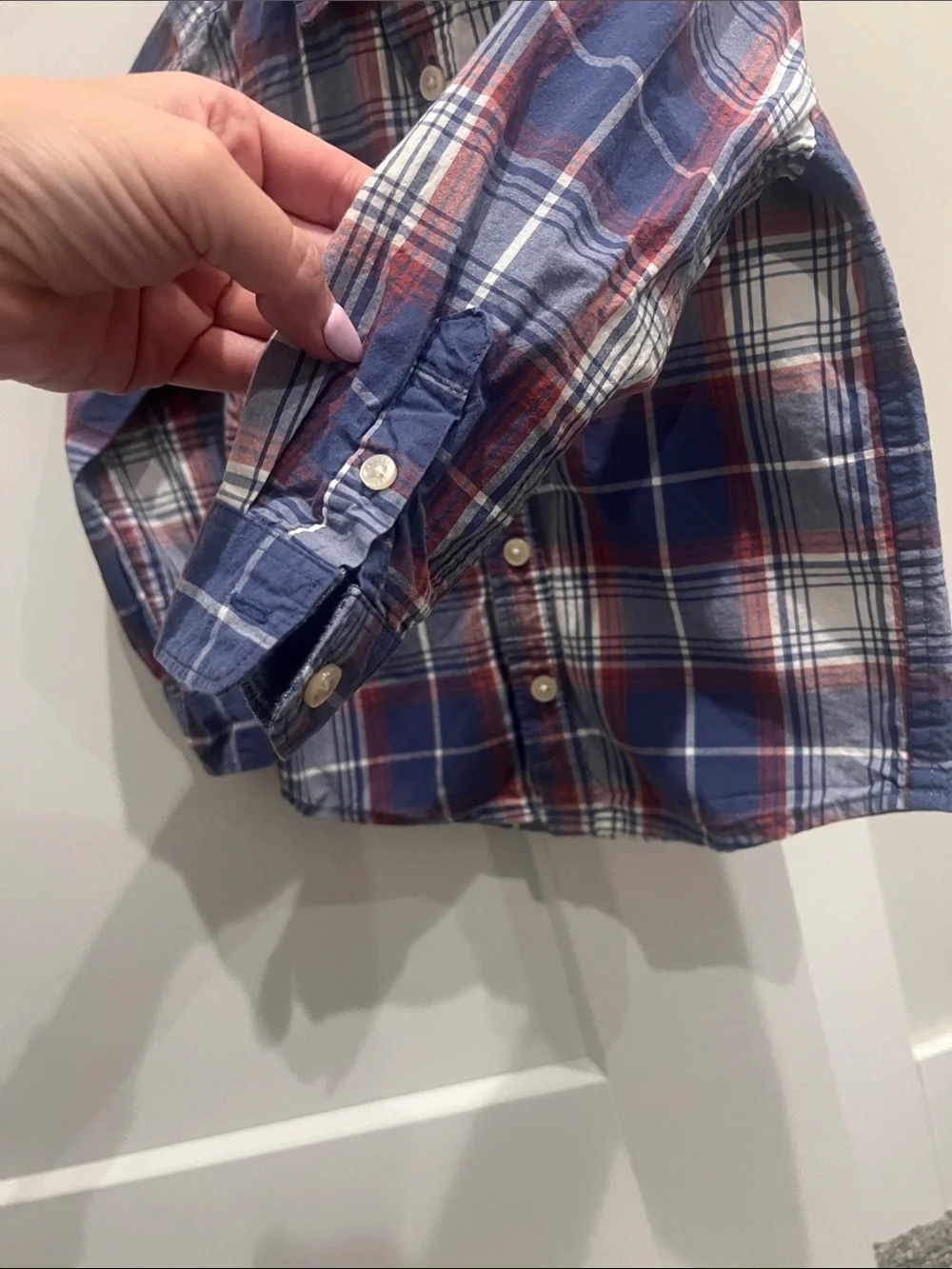 OshKosh B'gosh Plaid Button-Down Shirt - Blue & Red